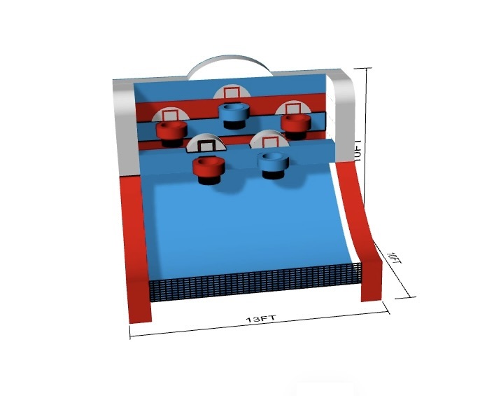 OZIS inflatable basketball hoop shot game — 3D concept design