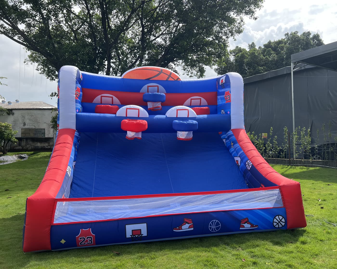 OZIS inflatable basketball hoop shot game — final product