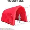 OZIS 16FT Inflatable Football Tunnel, Red