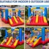 OZIS 12FT Inflatable Bounce House with Double Slides
