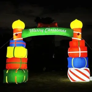 OZIS 10FT Lighted Inflatable Gift Boxes Archway