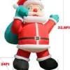 OZIS 33FT Christmas Inflatable Santa Claus with Gift Bag