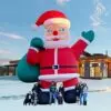 OZIS 33FT Christmas Inflatable Santa Claus with Gift Bag
