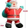 OZIS 33FT Christmas Inflatable Santa Claus with Gift Bag