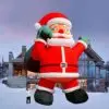 OZIS 33FT Christmas Inflatable Santa Claus with Gift Bag