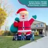 OZIS 33FT Christmas Inflatable Santa Claus with Gift Bag