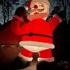 OZIS 20FT Christmas Inflatable Santa Claus Holding Gift Bag