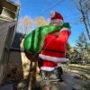 OZIS 20FT Christmas Inflatable Santa Claus Holding Gift Bag
