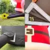 OZIS 20FT Christmas Inflatable Santa Claus Holding Gift Bag