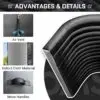 OZIS 16FT Inflatable Football Tunnel, Black