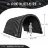 OZIS 16FT Inflatable Football Tunnel, Black