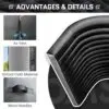 OZIS 16FT Inflatable Football Tunnel, Black