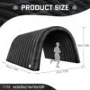 OZIS 16FT Inflatable Football Tunnel, Black