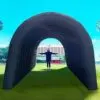 OZIS 16FT Inflatable Football Tunnel, Black