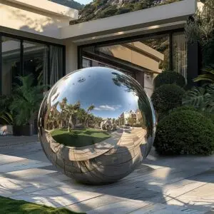 OZIS 40in Giant Inflatable Mirror Ball (Silver, 1 Piece)