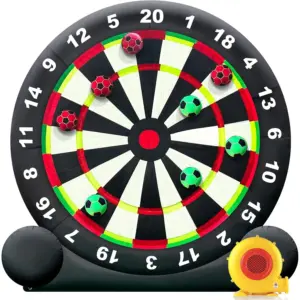 OZIS 10FT Inflatable Soccer Darts Board (Black)