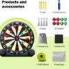 OZIS 10FT Inflatable Soccer Darts Board (Black)