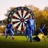 OZIS 10FT Inflatable Soccer Darts Board (Black)