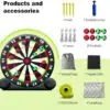 OZIS 10FT Inflatable Soccer Darts Board (Black)