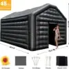 OZIS 16.4x13x11.5FT Black Inflatable Nightclub Tent
