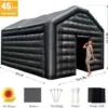 OZIS 16.4x13x11.5FT Black Inflatable Nightclub Tent