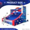 OZIS 13x10x10FT Inflatable Basketball Game with 5 Hoops