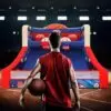 OZIS 13x10x10FT Inflatable Basketball Game with 5 Hoops