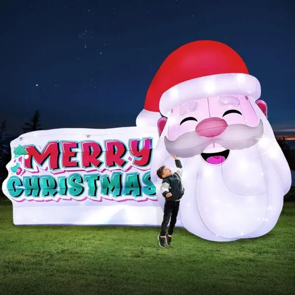 OZIS 21x13FT Christmas Inflatable Santa Claus with LEDs