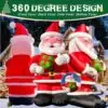 OZIS 27FT Inflatable Santa Claus Holding Gift