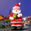 OZIS 27FT Inflatable Santa Claus Holding Gift