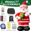 OZIS 27FT Inflatable Santa Claus Holding Gift