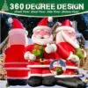 OZIS 27FT Inflatable Santa Claus Holding Gift