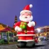 OZIS 27FT Inflatable Santa Claus Holding Gift