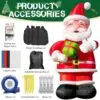 OZIS 27FT Inflatable Santa Claus Holding Gift