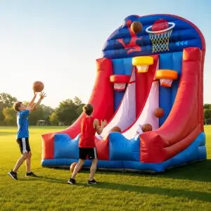 OZIS Inflatable Basketball Hoop Shoot Game (Easy Setup)