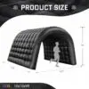 OZIS 10FT Inflatable Sport Tunnel, Black