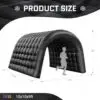 OZIS 10FT Inflatable Sport Tunnel, Black