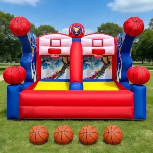 OZIS Inflatable Basketball Party Game with 4 Balls & Blower