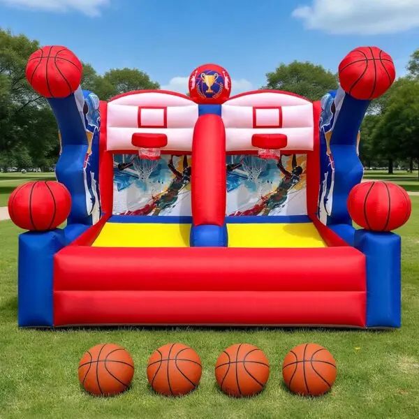 OZIS Inflatable Basketball Party Game with 4 Balls & Blower