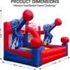 OZIS Inflatable Basketball Party Game with 4 Balls & Blower