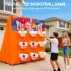 OZIS 9-Hoop Inflatable Basketball Game with Tic-Tac-Toe