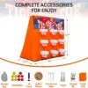 OZIS 9-Hoop Inflatable Basketball Game with Tic-Tac-Toe