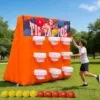 OZIS 9-Hoop Inflatable Basketball Game with Tic-Tac-Toe