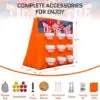 OZIS 9-Hoop Inflatable Basketball Game with Tic-Tac-Toe
