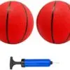 OZIS Inflatable Basketball Balls Set, 2-Pack with Air Pump